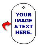 Gloss White Aluminum Dog Tag - Two Sided - JT Photo Service