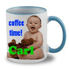 Ceramic Mug With Colored Rim & Handle - JT Photo Service