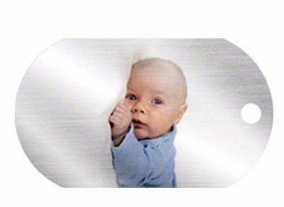 Gloss Silver Aluminum Dog Tag - JT Photo Service