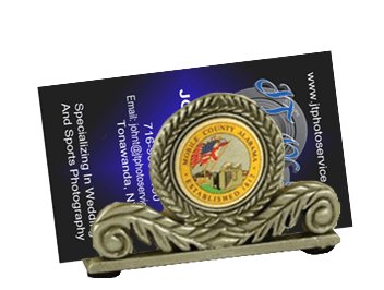 Pewter Business Card Holder - JT Photo Service